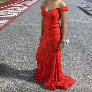 Sherri Hill Red Dress Size 8